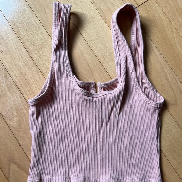 Pink Ribbed Women's Top - Picture 4 of 4